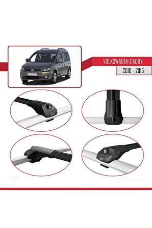 Volkswagen Caddy 2010-2015 Arası ile uyumlu ACE-1 Ara Atkı Tavan Barı SİYAH
