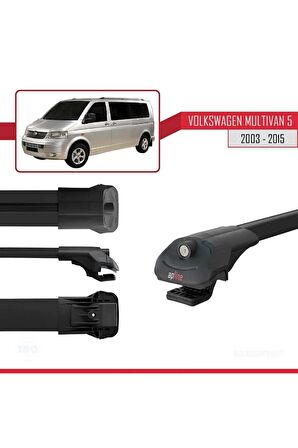Volkswagen Multivan (T5) 2003-2015 Arası ile uyumlu ACE-1 Ara Atkı Tavan Barı SİYAH