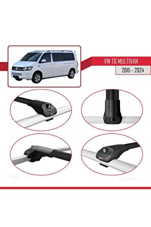 Volkswagen Multivan (T6) 2015 ve Sonrası ile uyumlu ACE-1 Ara Atkı Tavan Barı SİYAH
