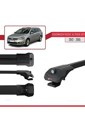 Volkswagen Passat Alltrack (B7) 2012-2015 Arası ile uyumlu ACE-1 Ara Atkı Tavan Barı SİYAH