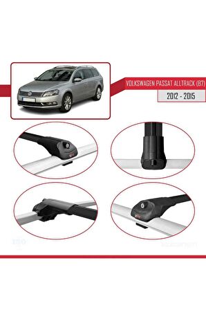 Volkswagen Passat Alltrack (B7) 2012-2015 Arası ile uyumlu ACE-1 Ara Atkı Tavan Barı SİYAH