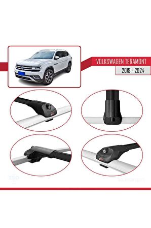 Volkswagen Teramont 2018 ve Sonrası ile uyumlu ACE-1 Ara Atkı Tavan Barı SİYAH