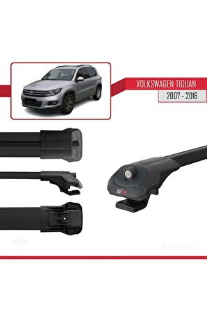 Volkswagen Tiguan 2007-2016 Arası ile uyumlu ACE-1 Ara Atkı Tavan Barı SİYAH