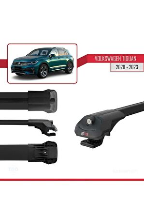 Volkswagen Tiguan 2020-2023 Arası ile uyumlu ACE-1 Ara Atkı Tavan Barı SİYAH