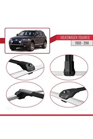Volkswagen Touareg 2003-2010 Arası ile uyumlu ACE-1 Ara Atkı Tavan Barı SİYAH