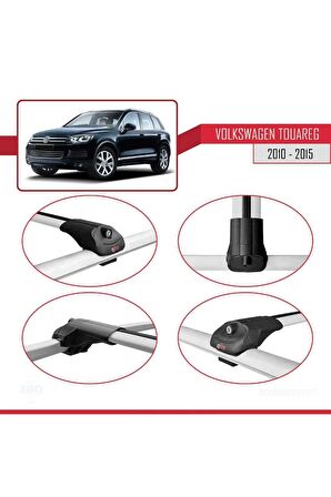 Volkswagen Touareg 2010-2015 Arası ile uyumlu ACE-1 Ara Atkı Tavan Barı GRİ