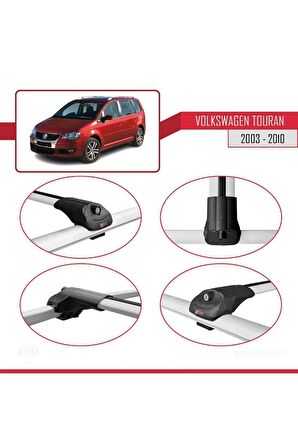 Volkswagen Touran 2003-2010 Arası ile uyumlu ACE-1 Ara Atkı Tavan Barı GRİ