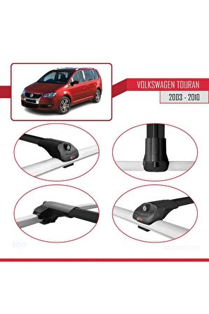 Volkswagen Touran 2003-2010 Arası ile uyumlu ACE-1 Ara Atkı Tavan Barı SİYAH