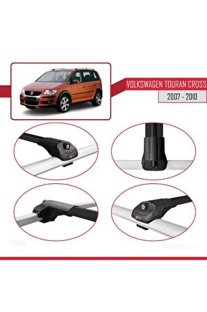 Volkswagen Touran CROSS 2007-2010 Arası ile uyumlu ACE-1 Ara Atkı Tavan Barı SİYAH
