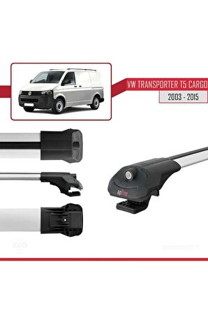 Volkswagen Transporter (T5) 2003-2015 Arası ile uyumlu ACE-1 Ara Atkı Tavan Barı GRİ