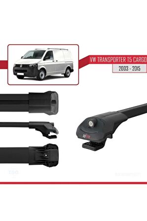 Volkswagen Transporter (T5) 2003-2015 Arası ile uyumlu ACE-1 Ara Atkı Tavan Barı SİYAH