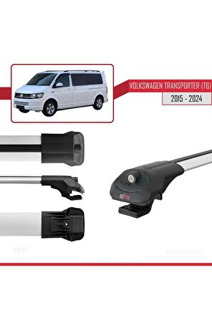 Volkswagen Transporter (T6) 2015 ve Sonrası ile uyumlu ACE-1 Ara Atkı Tavan Barı GRİ