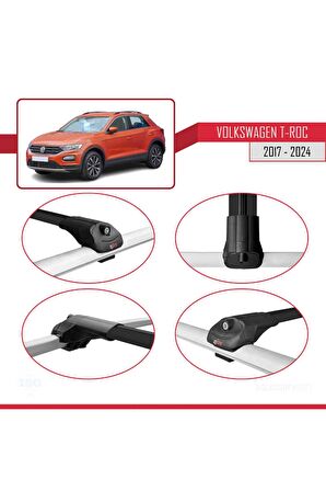 Volkswagen T-Roc 2017 ve Sonrası ile uyumlu ACE-1 Ara Atkı Tavan Barı SİYAH