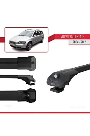 Volvo V50 Estate 2004-2012 Arası ile uyumlu ACE-1 Ara Atkı Tavan Barı SİYAH