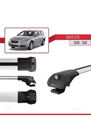 Volvo V70 2008-2016 Arası ile uyumlu ACE-1 Ara Atkı Tavan Barı GRİ
