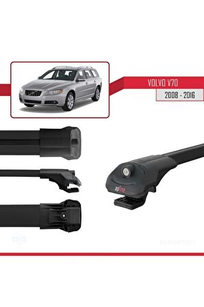 Volvo V70 2008-2016 Arası ile uyumlu ACE-1 Ara Atkı Tavan Barı SİYAH