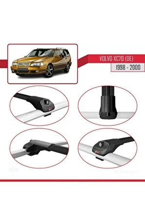 Volvo XC70 (DE) 1998-2000 Arası ile uyumlu ACE-1 Ara Atkı Tavan Barı SİYAH