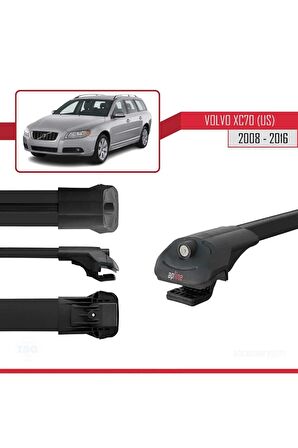 Volvo XC70 (US) 2008-2016 Arası ile uyumlu ACE-1 Ara Atkı Tavan Barı SİYAH