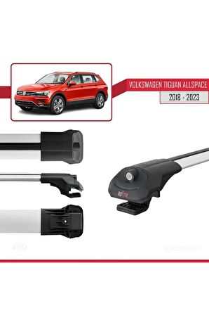 VW Tiguan Allspace 2018-2023 Arası ile uyumlu ACE-1 Ara Atkı Tavan Barı GRİ