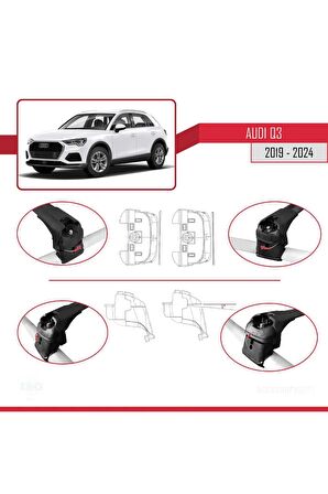 Audi Q3 2019 ve Sonrası  ACE-2 Ara Atkı Tavan Barı SİYAH