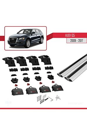 Audi Q5 2009-2017 Arası ile uyumlu ACE-2 Ara Atkı Tavan Barı GRİ