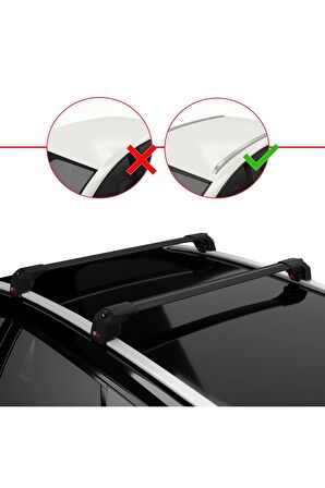 Audi Q5 (8R) 2009-2017 Arası Ile Uyumlu Ace-2 Ara Atkı Tavan Barı Siyah