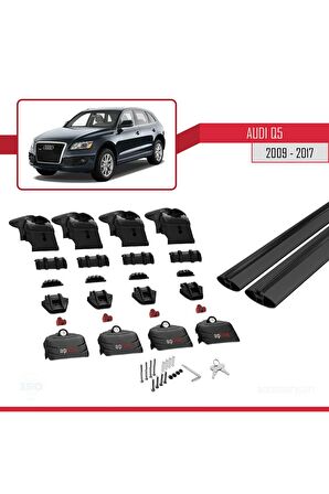 Audi Q5 (8R) 2009-2017 Arası Ile Uyumlu Ace-2 Ara Atkı Tavan Barı Siyah