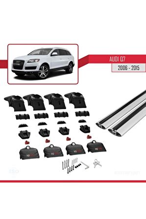 Audi Q7  2006-2015 Arası ile uyumlu ACE-2 Ara Atkı Tavan Barı GRİ
