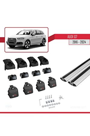 Audi Q7 2016 ve Sonrası ile uyumlu ACE-2 Ara Atkı Tavan Barı GRİ