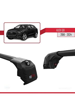 Audi Q8 (F1) 2018 ve Sonrası ile uyumlu ACE-2 Ara Atkı Tavan Barı SİYAH