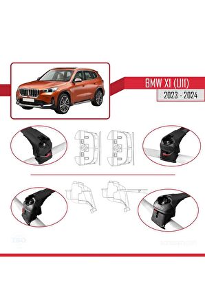 BMW X1 (U11) 2023 ve Sonrası ile uyumlu ACE-2 Ara Atkı Tavan Barı SİYAH