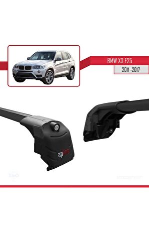 BMW X3 F25 2011-2017 Arası ile uyumlu ACE-2 Ara Atkı Tavan Barı SİYAH