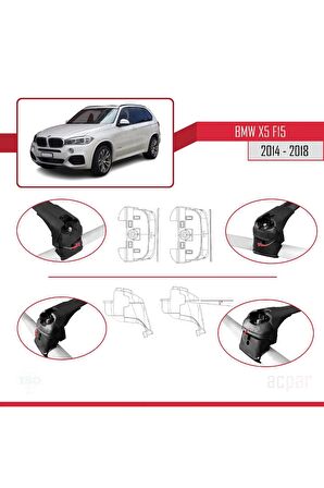BMW X5 (F15) 2014-2018 Arası ile uyumlu ACE-2 Ara Atkı Tavan Barı SİYAH