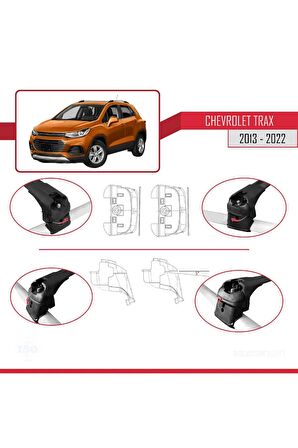 Chevrolet TRAX 2013-2022 Arası ile uyumlu ACE-2 Ara Atkı Tavan Barı SİYAH
