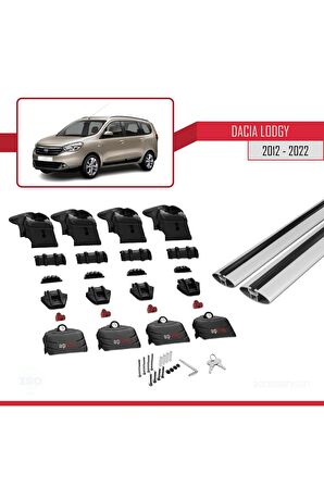 Dacia Lodgy 2012-2022 Arası ile uyumlu ACE-2 Ara Atkı Tavan Barı GRİ