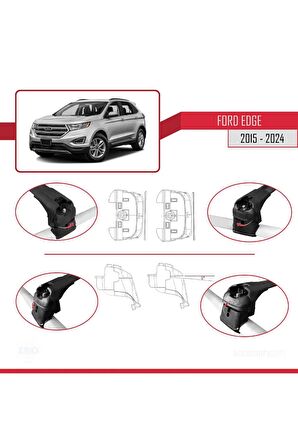 Ford Edge 2015 ve Sonrası ile uyumlu ACE-2 Ara Atkı Tavan Barı SİYAH