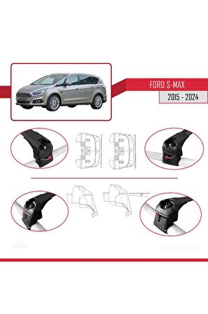 Ford S-Max 2015 ve Sonrası ile uyumlu ACE-2 Ara Atkı Tavan Barı SİYAH