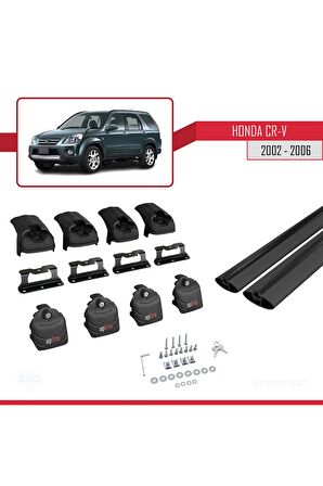 Honda CR-V 2002-2006 Arası ile uyumlu ACE-2 Ara Atkı Tavan Barı SİYAH