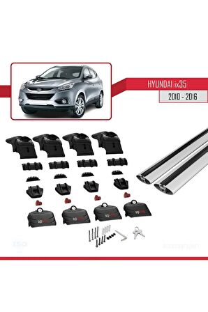Hyundai ix35 2010-2016 Arası ile uyumlu ACE-2 Ara Atkı Tavan Barı GRİ