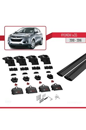 Hyundai ix35 2010-2016 Arası ile uyumlu ACE-2 Ara Atkı Tavan Barı SİYAH