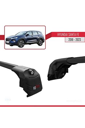 Hyundai Santa Fe  2019-2023 Arası ile uyumlu ACE-2 Ara Atkı Tavan Barı SİYAH