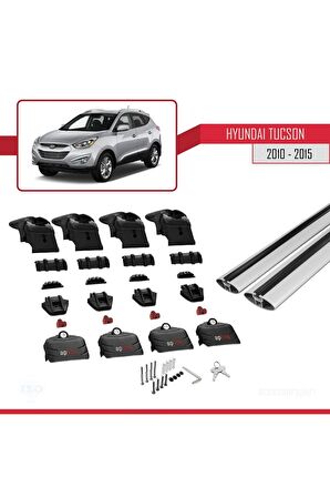 Hyundai Tucson  2010-2015 Arası ile uyumlu ACE-2 Ara Atkı Tavan Barı GRİ