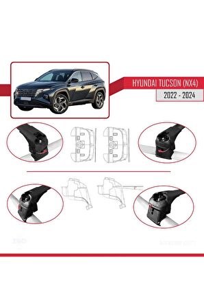 Hyundai TUCSON 2022 2023 2024 ACE-2 Ara Atkı Tavan Barı SİYAH