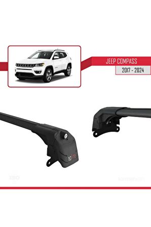 Jeep Compass 2017 ve Sonrası ile uyumlu ACE-2 Ara Atkı Tavan Barı SİYAH