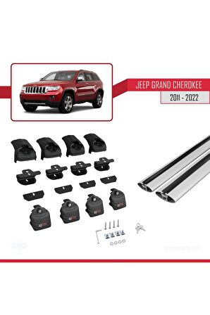 Jeep Grand Cherokee 2011-2021 Arası ile uyumlu ACE-2 Ara Atkı Tavan Barı GRİ