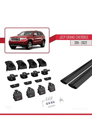 Jeep Grand Cherokee  2011-2021 Arası ile uyumlu ACE-2 Ara Atkı Tavan Barı SİYAH