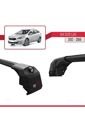 Kia Ceed (JD) Sw 2012-2018 Arası Ile Uyumlu Ace-2 Ara Atkı Tavan Barı Siyah