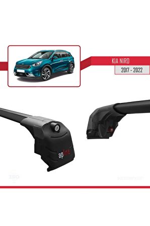 Kia Niro (DE) 2017-2022 Arası Ile Uyumlu Ace-2 Ara Atkı Tavan Barı Siyah