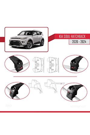 Kia Soul (SK3) 2020 Ve Sonrası Ile Uyumlu Ace-2 Ara Atkı Tavan Barı Siyah
