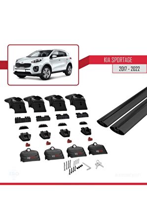 Kia Sportage 2017-2022 Arası ile uyumlu ACE-2 Ara Atkı Tavan Barı SİYAH